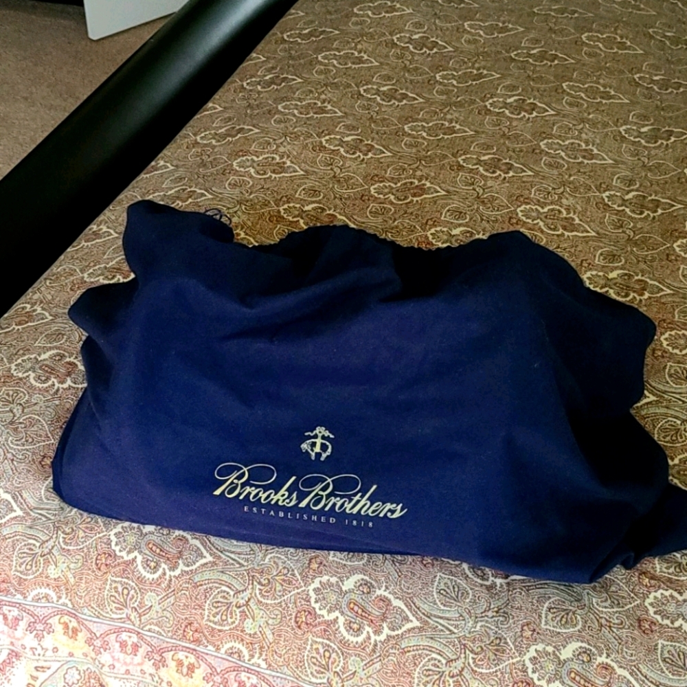 Brooks Brothers football leather duffle bag